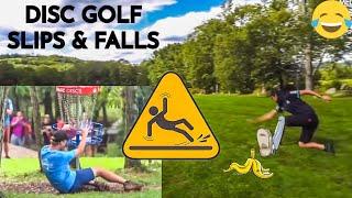 DISC GOLF FAILS - SLIPPING, TRIPPING, AND FALLING | FUNNY MONTAGE 