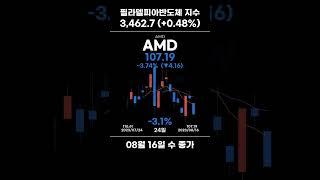 🟡08 21월🟡 반도체 지수 모닝브리핑 (필라델피아반도체지수 3,462.7 (+0.48%))  #반도체