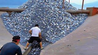 Cobblestones unloading relaxing and healing.