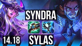 SYNDRA vs SYLAS (MID) | 9/1/9, Legendary, 600+ games | EUW Grandmaster | 14.18