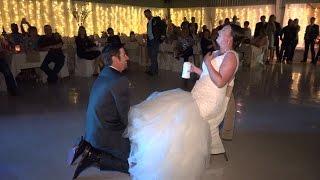 Christi & Jon Bouquet Garter Toss; Surprise Wedding Proposal