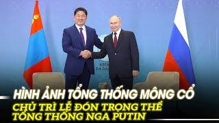 Hình ảnh Tổng thống Mông Cổ chủ trì lễ đón trọng thể Tổng thống Nga Putin| VOVTV