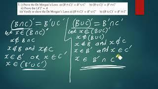 Verifying the Associative and De Morgans laws of sets by harmtedy