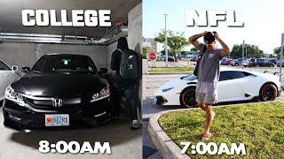 Day In The Life: NFL vs College Football