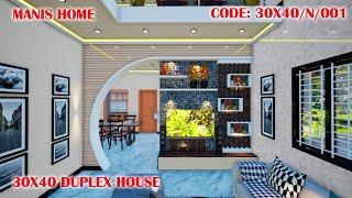 30x40 Duplex House Design Plan - 3 Bedroom House Design That Will Blow Your Mind!- north facing