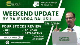 Weekend update by Rajendra Balusu. | Four stocks review. | Technical analysis.