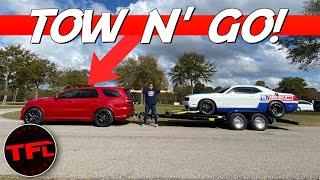 How Does the 2021 Dodge Durango HEMI V8 Tow? I Tow a Dragster to Find Out