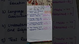 B.Ed 1st semester syllabus hp | b.ed main jo subject pdaye jate hai | #B.Ed #hp