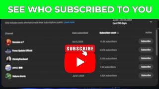 How to See Who Subscribed to You on YouTube | Simple Guide