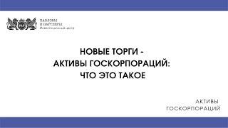 Новые торги - Непрофильные активы госкорпораций