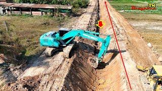 How to Operate Excavator Processing Irrigation System || Heavy Equipment Operator | Bongphen TM