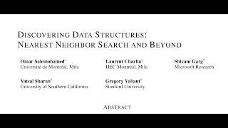 [QA] Discovering Data Structures: Nearest Neighbor Search and Beyond