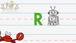 Write the letter R | Alphabet Writing lesson for children | The Singing Walrus