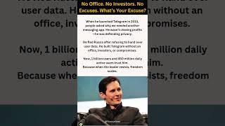 How Pavel Durov Built Telegram Without Investors, Office, or Ads (1B Users)#telegram #paveldurov