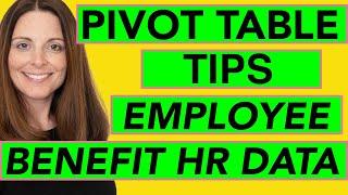 Pivot Table Tips with Employee Benefit Data (Excel Pivot Table Tutorial for HR)