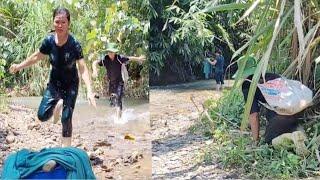 Unexpectedly encountering bad guys in the forest while peeling bamboo shoots