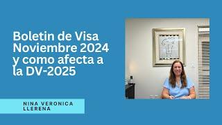 Boletín de Visas Noviembre 2024 y como afecta a la DV-2025. Entérate!