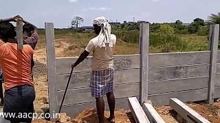 Installation of precast concrete fence post diy