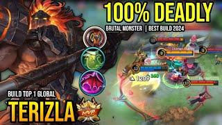 TERIZLA BEST BUILD 2024 | BUILD TOP GLOBAL TERIZLA GAMEPLAY | MOBILE LEGENDS