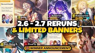 NEW UPDATE! Limited and Rerun Banner Roadmap for Version 2.6-2.7 - Honkai: Star Rail