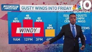 Windy start to the weekend in Boston; 60s on the way next week