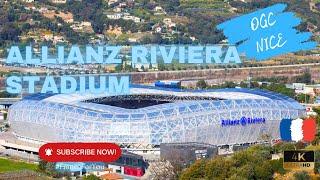 Walking tour from OGC Nice Allianz Riviera Stadium with OGC Nice Anthem in 4K HDR