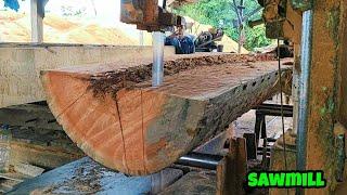 Magic Wood: Transforming Wood into Various Sizes Red Meranti Wood Sawing Process