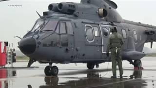 RNLAF Wildcat74 S-454 Aerospatiale Cougar Helicopter Startup & Departure Teuge Airport 7-1-2019