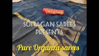 Pure Organza sarees new designs