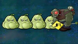 4 Squashes vs 1 Giga Gargantuar Fight // Plants vs Zombies