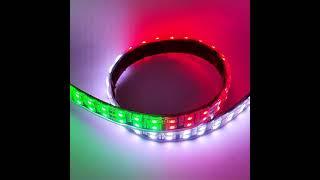 Black PCB Dual Row Addressable LED Strip Lights - superlightingled