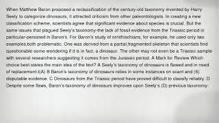 When Matthew Baron proposed a reclassification of the century-old taxonomy invented by Harry Seely t