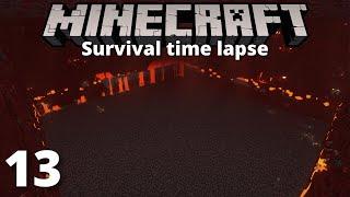 Making a NETHER PERIMETER | Survival Time Lapse #13