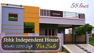 3bhk Independent House For Sale In Bangalore 30x40, 1200 Sqft South Facing Site, East Facing Door.