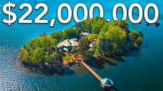 $22,000,000 Lake Norman Mansion | Private Island Tour