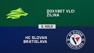 5. kolo: DOXXbet Vlci Žilina – HC Slovan Bratislava 6:1 (HIGHLIGHTY)