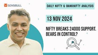 NIFTY & BANK NIFTY Analysis for Tomorrow | Stock Market Outlook | 13 November 2024, Wednesday