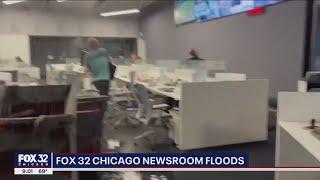 FOX 32 Chicago staff scrambles when rain floods newsroom