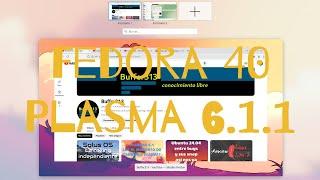 Fedora 40 Plasma 6.1.1, experiencia de uso