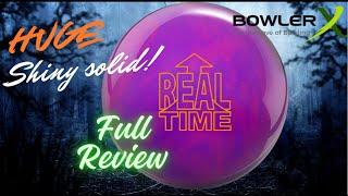 Ebonite Real Time Bowling Ball | A Super Strong Shiny Solid Cover | BowlerX Full Review with JR