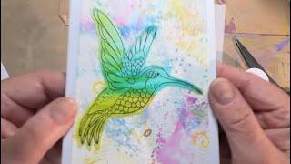 Mixed Media Background for Journals or Cards - or Fun!