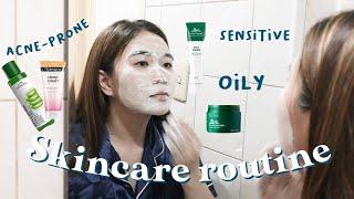 Skincare Routine for OILY & ACNE-PRONE SKIN   | Sittie Saheda