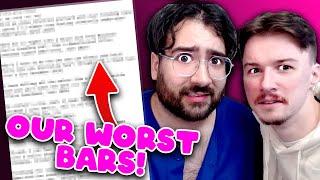 Reading the WORST BARS we've ever writen with @ConnorQuestMusic