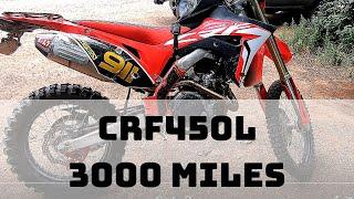 2019 Honda CRF450L 3000 Mile Review and Mod List Update - Good, Bad, Ugly