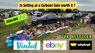 Trying to sell all my dead charity shop EBay stock at this Car boot sale - UK EBay & Vinted reseller