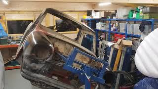 Classic mini pickup on a rollover jig