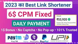 $6 CPM | Best Link Shortener 2023 | Best Url Shortner Without Captcha | Daily Payment |#linkshortner