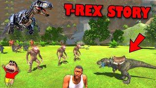 T-REX STORY in ARBS | How T-rex Became ALPHA REX in ARBS with SHINCHAN and CHOP