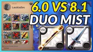 Albion Online EU Duo Mist | 6.0 Cheap Build vs 8.1 | One Shot Grailseeker & 1H Dagger