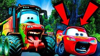 ️Big & Small vs Epic Escape️McQueen and Mater VS Frank the Combine and ZOMBIE Cars in BeamNG.Drive